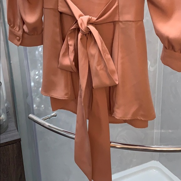 Topshop Blush Pink Blouse - Picture 4 of 7